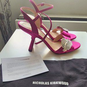 NICHOLAS KIRKWOOD - AUTHENTIC FUCHSIA OPEN TOE SANDALS